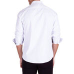 Square Microprint Long Sleeve Dress Shirt // White (3XL)