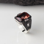 925 Sterling Silver Zultanite Color Changing Stone Men's Ring V2 (9.5)