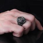 925 Sterling Silver Mystic Topaz Stone Men's Ring V2 (9)