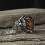 925 Sterling Silver Zultanite Color Changing Stone Men's Ring V1 (8.5)