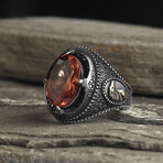 925 Sterling Silver Zultanite Color Changing Stone Men's Ring V3 (7.5)