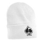 Fairway Wave & Spade Beanie // White (S)