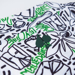 Augusta Topo Pullover // White + Green (3XL)