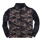 Dark Forest Camo Pullover // Black + Green (S)
