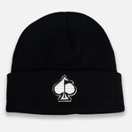 Fairway Wave & Spade Beanie // Black (S)