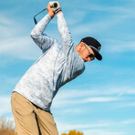 Arctic Hex Digi Pullover // White + Gray (L)