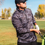 Black Hex Digi Pullover // Black + Gray (S)