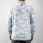 Arctic Hex Digi Pullover // White + Gray (L)