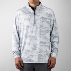 Arctic Hex Digi Pullover // White + Gray (L)