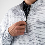 Arctic Hex Digi Pullover // White + Gray (L)