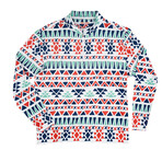 Aztec Pullover 2.0 // White + Green + Navy + Red (2XL)