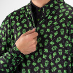 Frankenstein Pullover // Black + Green (2XL)