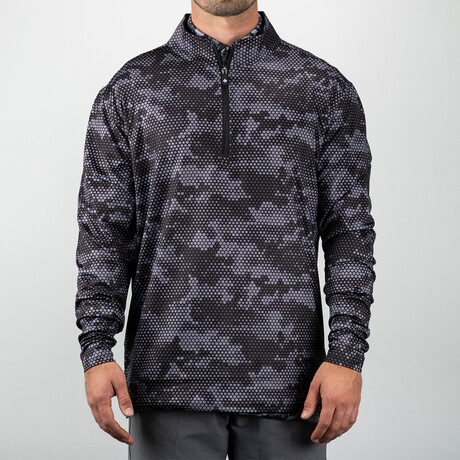 Black Hex Digi Pullover // Black + Gray (S)