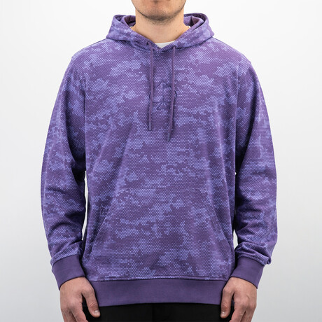 Casual Hoodie // Purple Hex Camo (S)