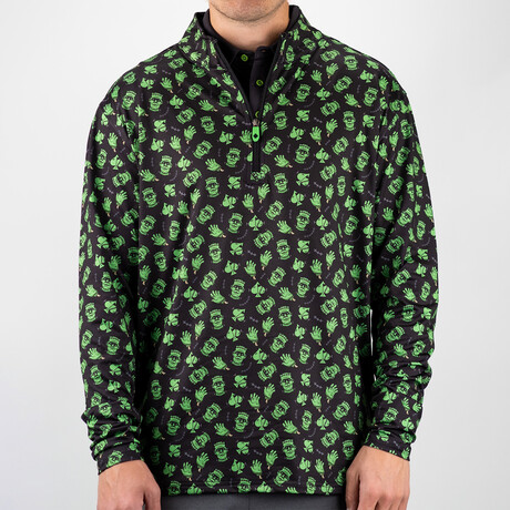 Frankenstein Pullover // Black + Green (S)
