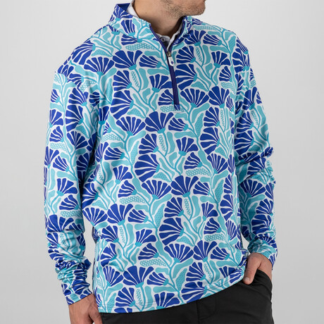 Biscayne Beach Quarter Zip // Blue (S)