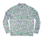 Augusta Topo Pullover // White + Green (3XL)