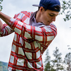 Lumberjack Pullover // White + Red (3XL)