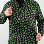 Frankenstein Pullover // Black + Green (2XL)