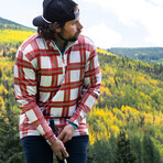 Lumberjack Pullover // White + Red (3XL)