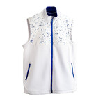 Pins Performance Vest // White + Blue Splatter (2XL)