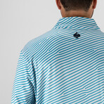 Hawaiian Lines Quarter Zip // Blue + White (S)