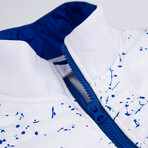 Pins Performance Vest // White + Blue Splatter (2XL)