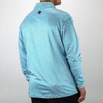 Hawaiian Lines Quarter Zip // Blue + White (S)