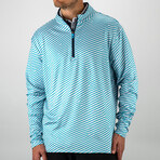 Hawaiian Lines Quarter Zip // Blue + White (S)