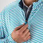 Hawaiian Lines Quarter Zip // Blue + White (S)