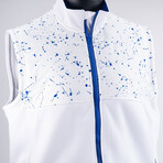 Pins Performance Vest // White + Blue Splatter (2XL)