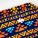 Aztec Pullover // Orange + Navy + Blue + Yellow (S)
