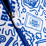 Bud Light Pullover // White + Blue (S)