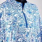 Bud Light Pullover // White + Blue (S)