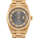 Rolex Day-Date 36 Yellow Gold Myriad Diamond Automatic // Partial Serial: E419 // 18238 // Pre-Owned