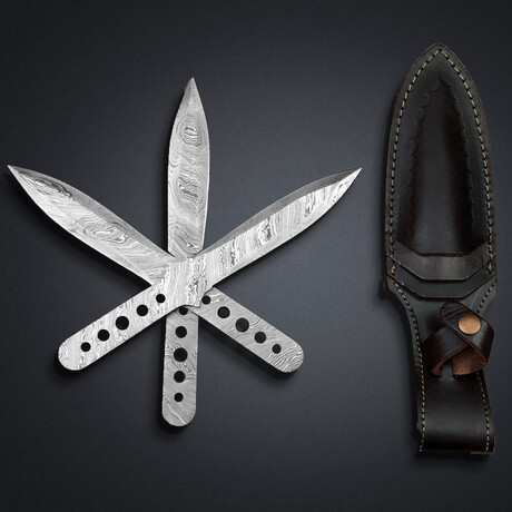 Lot Of 3 // Damascus Throwing knives // 2020