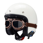 Riel Bluetooth Motorcycle Helmet // White (M)