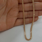 18K Gold Hollow Franco Chain Necklace // 2.5MM (18" // 7.2g)