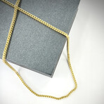 18K Gold Hollow Franco Chain Necklace // 2.5MM (18" // 7.2g)