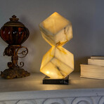 Hourglass White Onyx Lamp