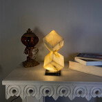 Hourglass White Onyx Lamp