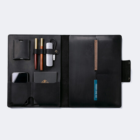Leather iPad Organizer // Black (iPad Pro 12.9")