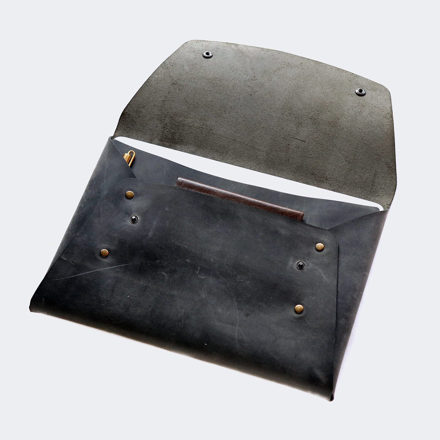 Leather Macbook Case // Gray (MacBook Pro 13) - Roarcraft - Touch of Modern