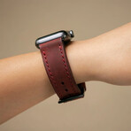 Custom Made Apple Watch Strap // Burgundy (38 mm)