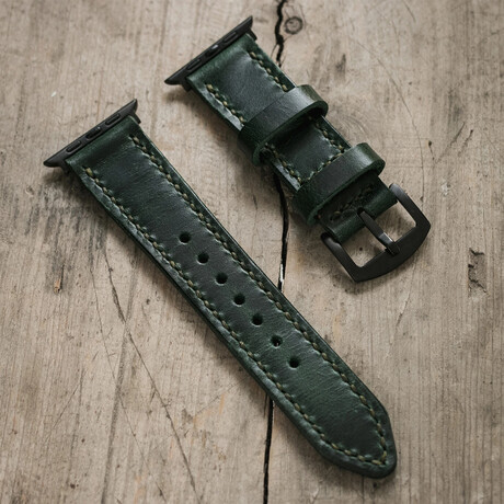Custom Made Apple Watch Strap  // Forest Green (38 mm)