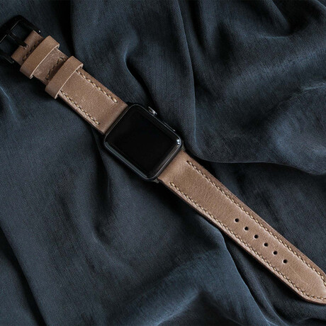 Custom Made Apple Watch Strap  // Dark Beige (38 mm)