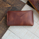 Leather Mini Card Holder // Troya // Tobacco