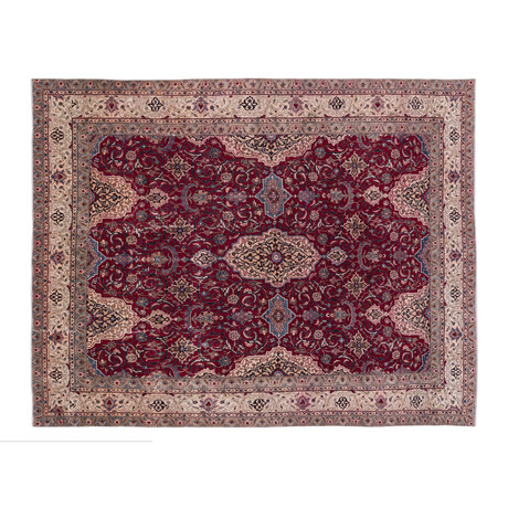 Hand Woven Vintage Rug // Multicolor // 9.4' x 12.1'