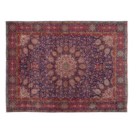 Hand Woven Vintage Rug // Multicolor // 9.6' x 12.8'