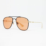 Men's GG0514S Sunglasses // Black + Gold